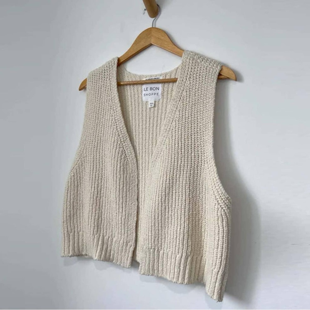 le Bon Shoppe Granny Vest in Naturel / M/L